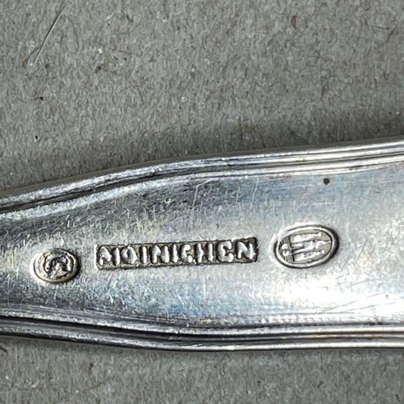 1883 Denmark Silver Serving Spoon Carl S Moinichen Monogram 4/16/1892 - Picture 8 of 10